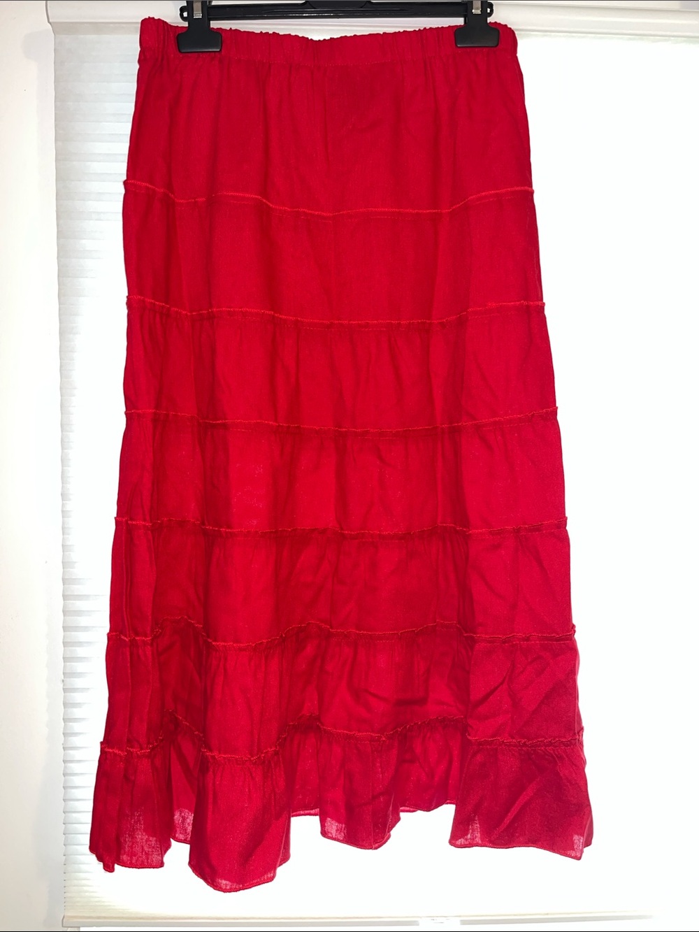Linen and rayon skirt